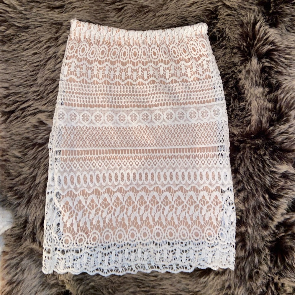 Charlotte Russe Laced Fitted Skirt